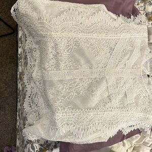 White lace shirt